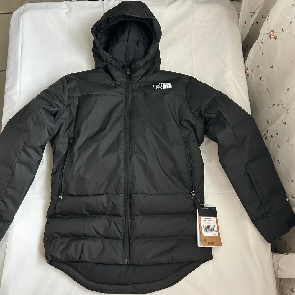 NWT The North Face Kids Black 550 Fill Down Hooded Jacket Size 12